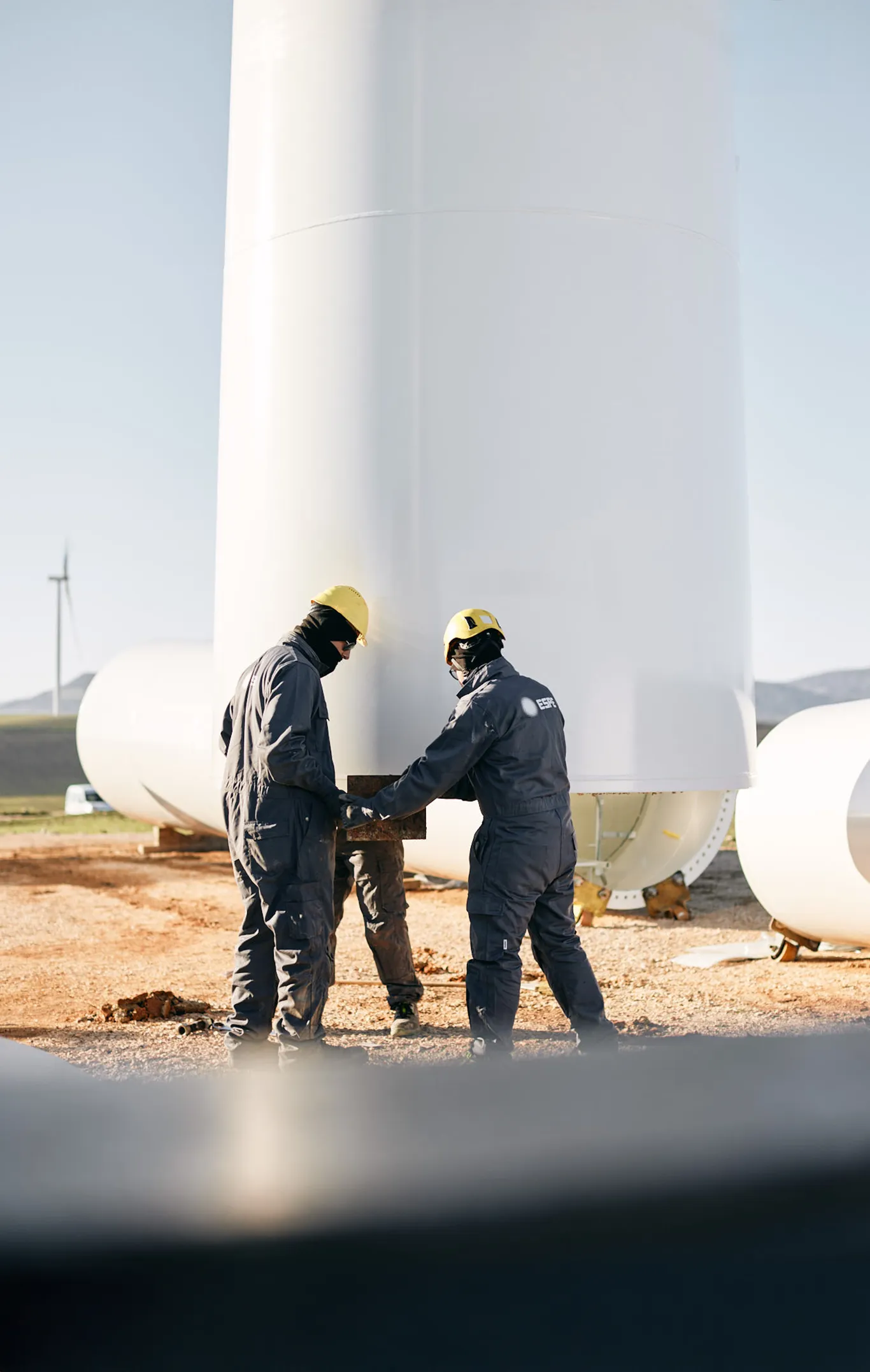 Installation of a small wind turbine