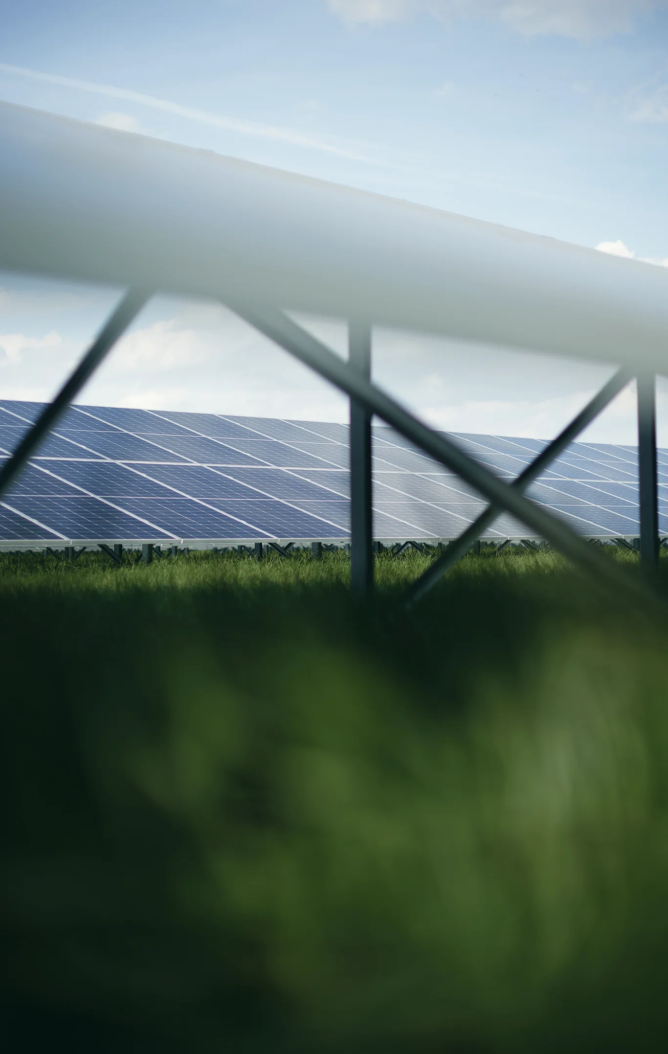 Pannelli fotovoltaici per un grande parco a terra