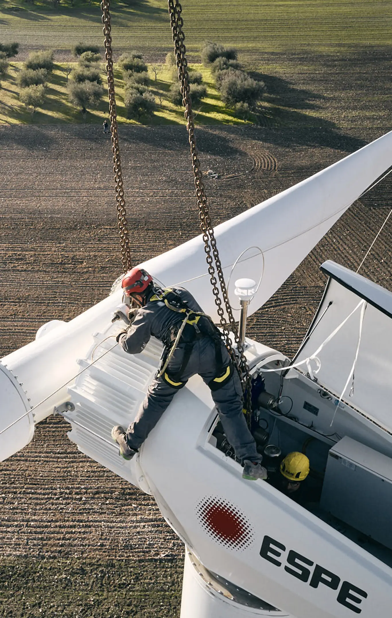 Assembly of a small wind turbine